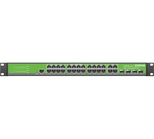 Коммутатор Digma DSW724G-4C-R (L2+) 24x1Гбит/с 4xКомбо(1000BASE-T/SFP) управляемый Коммутатор Digma DSW724G-4C-R (L2+) 24x1Гбит/с 4xКомбо(1000BASE-T/SFP) управляемый