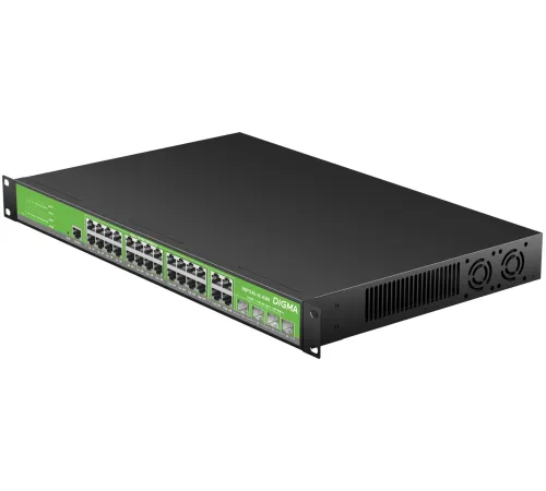 Коммутатор Digma DSP724G-4C-R300 (L2+) 24x1Гбит/с 4xКомбо(1000BASE-T/SFP) 24PoE 24PoE+ 300W управляемый Коммутатор Digma DSP724G-4C-R300 (L2+) 24x1Гбит/с 4xКомбо(1000BASE-T/SFP) 24PoE 24PoE+ 300W управляемый