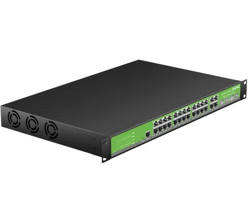 Коммутатор Digma DSP724G-4C-R300 (L2+) 24x1Гбит/с 4xКомбо(1000BASE-T/SFP) 24PoE 24PoE+ 300W управляемый Коммутатор Digma DSP724G-4C-R300 (L2+) 24x1Гбит/с 4xКомбо(1000BASE-T/SFP) 24PoE 24PoE+ 300W управляемый