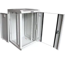 Шкаф коммутационный Lanmaster (TWT-CBW10G-6U-3X3-GY) настенный 6U 312x300мм пер.дв.стекл 30кг серый