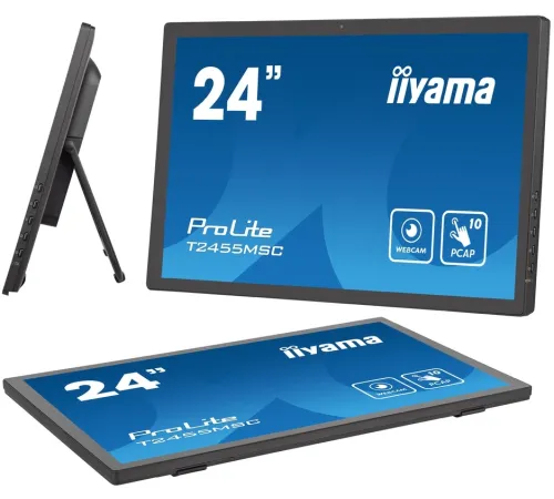 Монитор Iiyama 23.8" ProLite T2455MSC-B1 черный IPS LED 5ms 16:9 HDMI M/M глянцевая 1000:1 400cd 178гр/178гр 1920x1080 DP FHD USB Touch 4.4кг