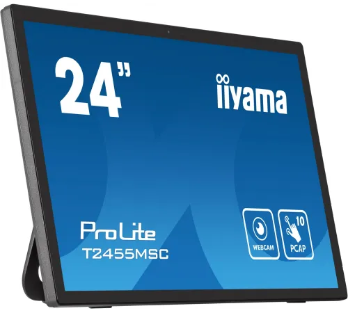 Монитор Iiyama 23.8" ProLite T2455MSC-B1 черный IPS LED 5ms 16:9 HDMI M/M глянцевая 1000:1 400cd 178гр/178гр 1920x1080 DP FHD USB Touch 4.4кг