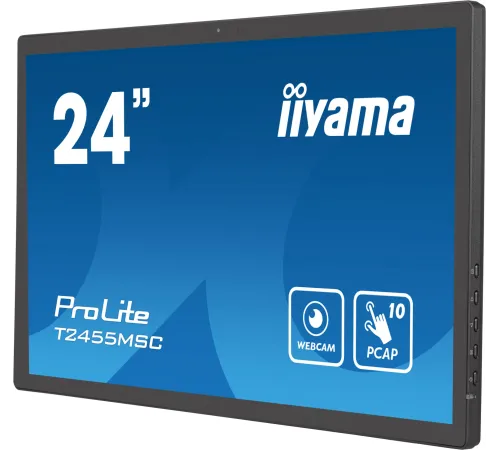 Монитор Iiyama 23.8" ProLite T2455MSC-B1 черный IPS LED 5ms 16:9 HDMI M/M глянцевая 1000:1 400cd 178гр/178гр 1920x1080 DP FHD USB Touch 4.4кг