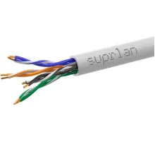 Кабель информационный Suprlan 01-0332-1 кат.5E U/UTP 4 пары 24AWG PVC внутренний 100м серый