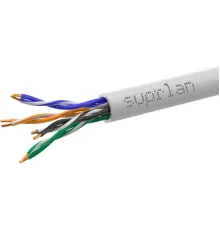 Кабель информационный Suprlan 01-0332-1 кат.5E U/UTP 4 пары 24AWG PVC внутренний 100м серый