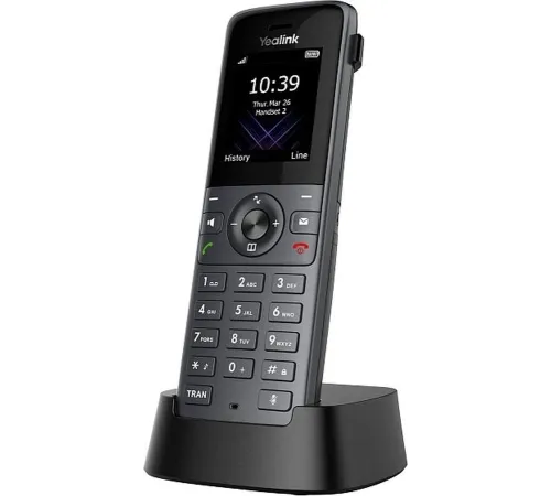 Трубка DECT Yealink W74H, экран 1.8", виброоповещение, FNR, BT, 3.5 mm, для W70B/W71P/W73P/W74P/W76P/W79P/W75/W80/W90 (W74H)