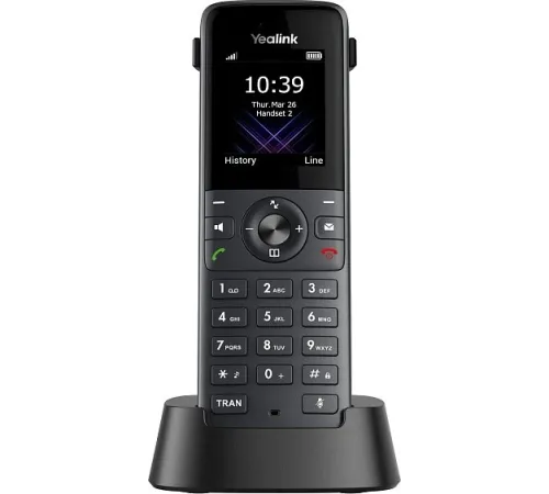 Трубка DECT Yealink W74H, экран 1.8", виброоповещение, FNR, BT, 3.5 mm, для W70B/W71P/W73P/W74P/W76P/W79P/W75/W80/W90 (W74H)