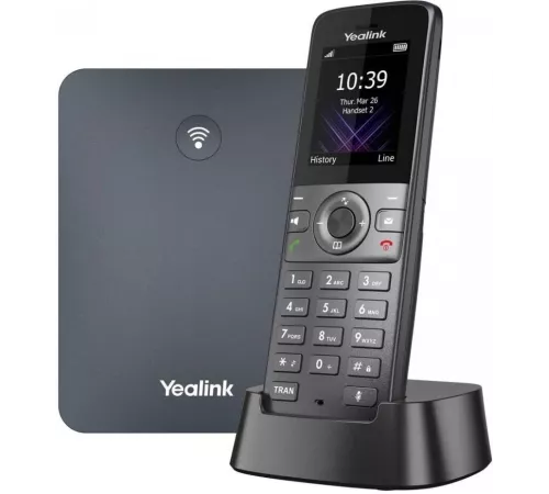 Система DECT Yealink W74P (база W70B+трубка W74H) до 10 SIP-аккаунтов, до 10 трубок на базу, до 20 вызовов (W74P)