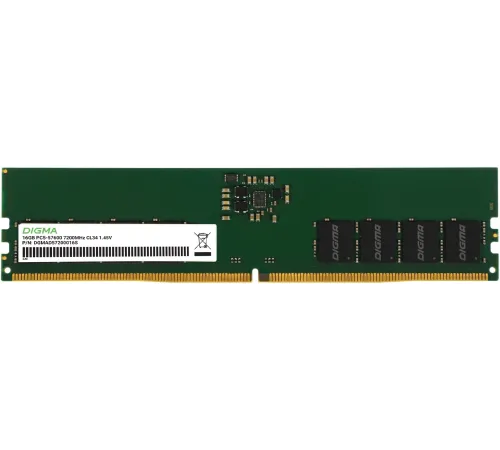 Память DDR5 16GB 7200MHz Digma DGMAD57200016S RTL PC5-57600 CL34 DIMM 288-pin 1.45В dual rank Ret