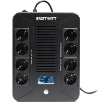 Источник бесперебойного питания Smartwatt Safe pro LCD 360Вт 600ВА черный