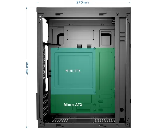Корпус Bloody BD-CC101F черный без БП mATX 1x80mm 1x92mm 2xUSB2.0 1xUSB3.0 audio