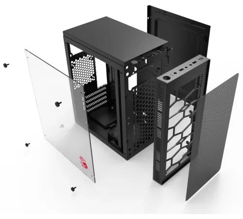 Корпус Bloody BD-CC101F черный без БП mATX 1x80mm 1x92mm 2xUSB2.0 1xUSB3.0 audio
