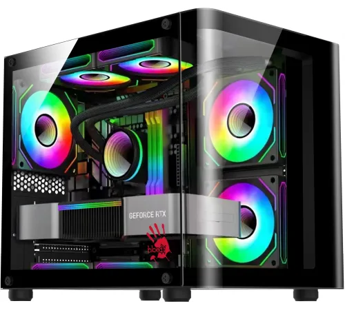 Корпус Bloody BD-CC104 черный без БП mATX 5x120mm 1xUSB2.0 1xUSB3.0 audio Корпус Bloody BD-CC104 черный без БП mATX 5x120mm 1xUSB2.0 1xUSB3.0 audio