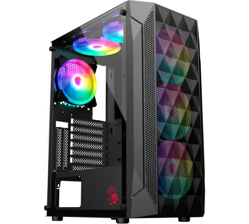 Корпус Bloody BD-CC107F черный без БП ATX 4x120mm 1xUSB3.0 audio bott PSU