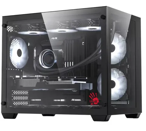 Корпус Bloody BD-CC108 черный без БП mATX 9x120mm 2xUSB3.0 audio bott PSU Корпус Bloody BD-CC108 черный без БП mATX 9x120mm 2xUSB3.0 audio bott PSU