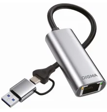 Сетевой адаптер Gigabit Ethernet Digma DLA-GEUC01 USB 3.0