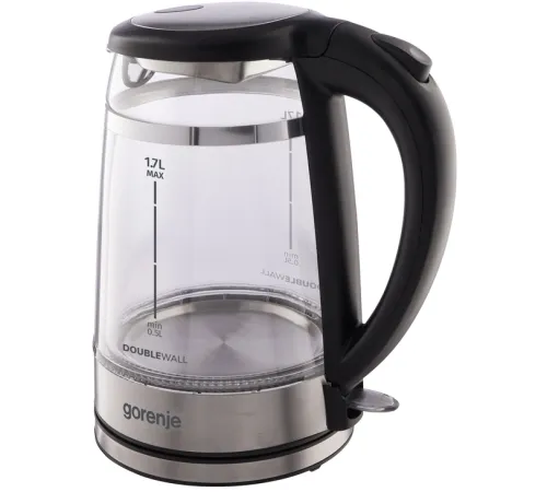 Чайник электрический Gorenje K17GDW 1.7л. 2200Вт черный корпус: металл/пластик
