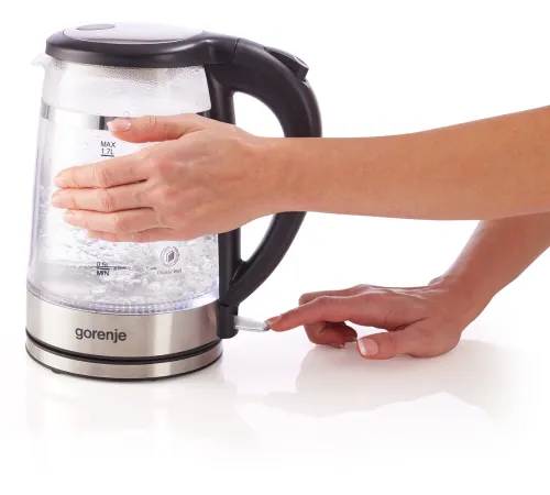 Чайник электрический Gorenje K17GDW 1.7л. 2200Вт черный корпус: металл/пластик