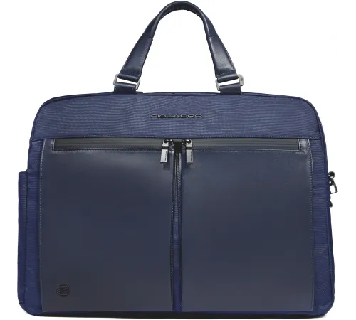 Деловая сумка Piquadro Orion CA6624S136/BLU с отделением для ноутбука синий ткань/натур.кожа Деловая сумка Piquadro Orion CA6624S136/BLU с отделением для ноутбука синий ткань/натур.кожа