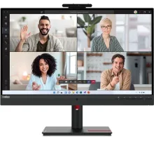 Монитор Lenovo 27" ThinkVision T27hv-30 черный IPS LED 4ms 16:9 HDMI M/M Cam матовая HAS Piv 1000:1 300cd 178гр/178гр 2560x1440 75Hz DP 2K USB 7.9кг