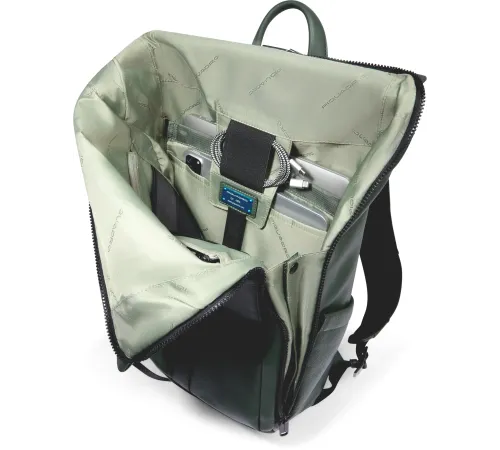 Рюкзак Piquadro Than CA6612S135/VE роллтоп хаки кожа Рюкзак Piquadro Than CA6612S135/VE роллтоп хаки кожа
