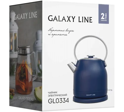 Чайник электрический Galaxy GL 0334 1.5л. 2200Вт синий корпус: металл (7010103340)