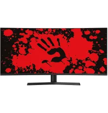Монитор Bloody 34" MN340W черный VA LED 1ms 16:9 HDMI M/M матовая HAS Piv 300cd 178гр/178гр 2560x1440 180Hz FreeSync DP 2K USB 5.1кг