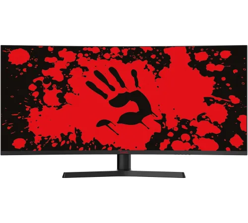Монитор Bloody 34" MN340W черный VA LED 1ms 16:9 HDMI M/M матовая HAS Piv 300cd 178гр/178гр 2560x1440 180Hz FreeSync DP 2K USB 5.1кг