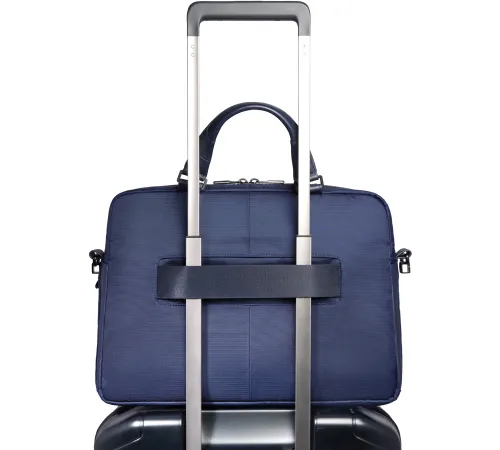 Деловая сумка Piquadro Orion CA6623S136/BLU с отделением для ноутбука синий ткань/натур.кожа Деловая сумка Piquadro Orion CA6623S136/BLU с отделением для ноутбука синий ткань/натур.кожа