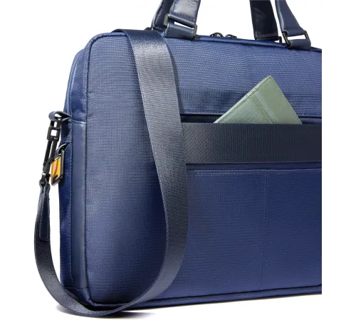 Деловая сумка Piquadro Orion CA6623S136/BLU с отделением для ноутбука синий ткань/натур.кожа Деловая сумка Piquadro Orion CA6623S136/BLU с отделением для ноутбука синий ткань/натур.кожа