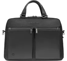 Деловая сумка Piquadro Orion CA6623S136/N с отделением для ноутбука черный ткань/натур.кожа