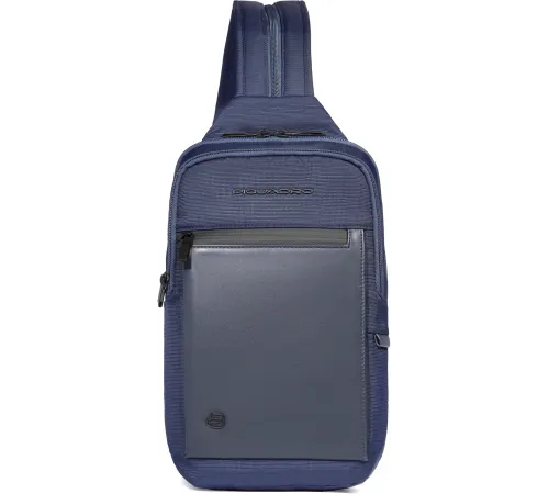 Рюкзак слинг мужской Piquadro Orion CA6625S136/BLU синий ткань/натур.кожа Рюкзак слинг мужской Piquadro Orion CA6625S136/BLU синий ткань/натур.кожа