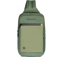 Рюкзак слинг мужской Piquadro Orion CA6625S136/VE хаки ткань/натур.кожа