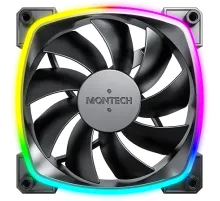 Вентилятор Montech AX120 ARGB 120x120x25mm черный 4-pin 27dB 145gr Ret (AX120 PWM BLACK)