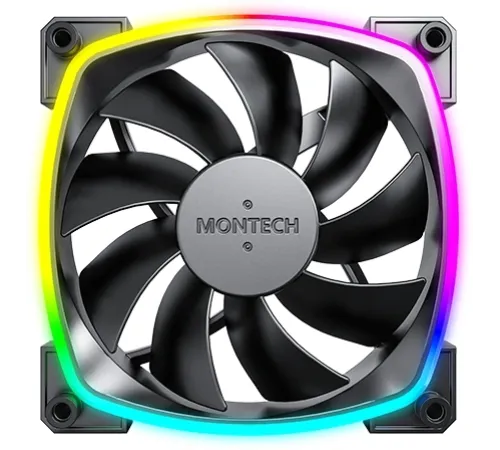 Вентилятор Montech AX120 ARGB 120x120x25mm черный 4-pin 27dB 145gr Ret (AX120 PWM BLACK) Вентилятор Montech AX120 ARGB 120x120x25mm черный 4-pin 27dB 145gr Ret (AX120 PWM BLACK)