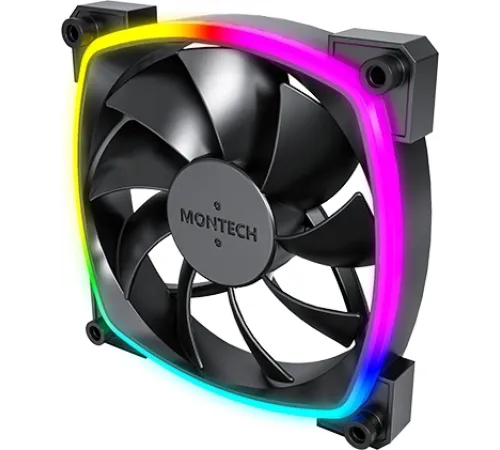 Вентилятор Montech AX120 ARGB 120x120x25mm черный 4-pin 27dB 145gr Ret (AX120 PWM BLACK) Вентилятор Montech AX120 ARGB 120x120x25mm черный 4-pin 27dB 145gr Ret (AX120 PWM BLACK)