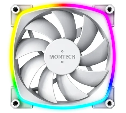 Вентилятор Montech AX120 ARGB 120x120x25mm белый 4-pin 27dB 145gr Ret (AX120 PWM WHITE) Вентилятор Montech AX120 ARGB 120x120x25mm белый 4-pin 27dB 145gr Ret (AX120 PWM WHITE)