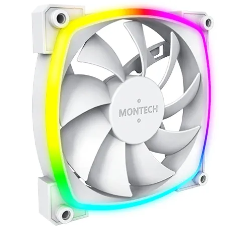 Вентилятор Montech AX120 ARGB 120x120x25mm белый 4-pin 27dB 145gr Ret (AX120 PWM WHITE) Вентилятор Montech AX120 ARGB 120x120x25mm белый 4-pin 27dB 145gr Ret (AX120 PWM WHITE)
