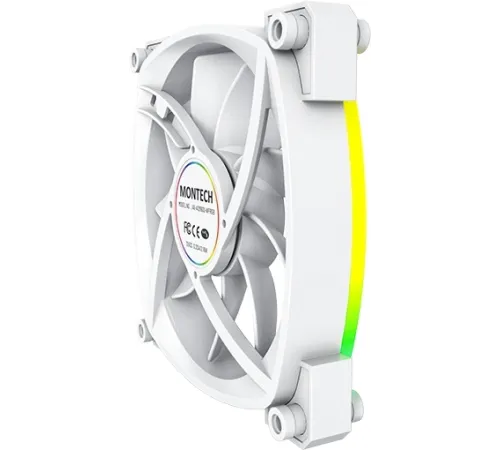 Вентилятор Montech AX120 ARGB 120x120x25mm белый 4-pin 27dB 145gr Ret (AX120 PWM WHITE) Вентилятор Montech AX120 ARGB 120x120x25mm белый 4-pin 27dB 145gr Ret (AX120 PWM WHITE)