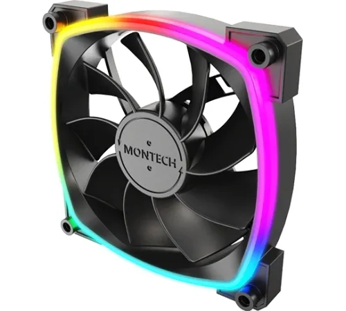 Вентилятор для корпуса Montech RX120 Reverse ARGB 120х120x25 черный 4-pin 27дБ (RX120 PWM BLACK) Ret