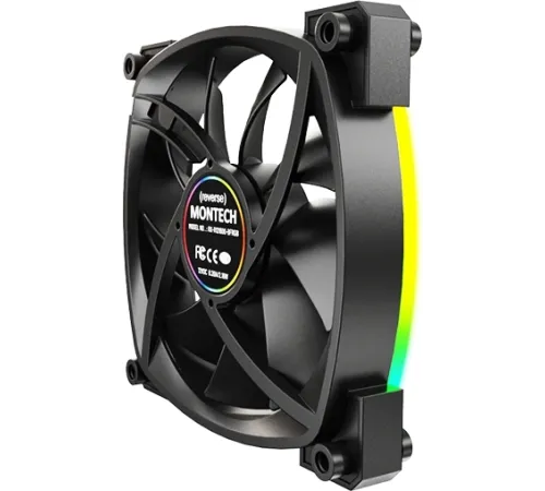 Вентилятор для корпуса Montech RX120 Reverse ARGB 120х120x25 черный 4-pin 27дБ (RX120 PWM BLACK) Ret
