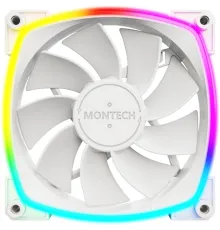 Вентилятор Montech RX120 реверсивный ARGB 120x120x25mm белый 4-pin 27dB 145gr Ret (RX120 PWM WHITE)