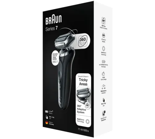 Бритва сетчатая Braun Series 7 71-N1000S реж.эл.:3 питан.:аккум. черный Бритва сетчатая Braun Series 7 71-N1000S реж.эл.:3 питан.:аккум. черный