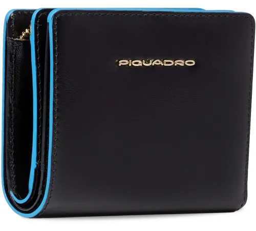 Кошелек женский Piquadro Blue Square PD6660B2R/N черный натур.кожа Кошелек женский Piquadro Blue Square PD6660B2R/N черный натур.кожа