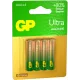 Батарея GP Ultra Alkaline GP 24AUA21-2CRSBC4 AAA (4шт) блистер