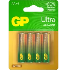 Батарея GP Ultra Alkaline GP 15AUA21-2CRSBC4 AA (4шт) блистер
