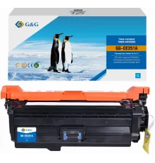 Картридж лазерный G&G GG-CE251A CE251A голубой (7000стр.) для HP CLJ CP3525n/CP3525dn/CP3525X/CP3520/CM3530fs MFP/CM3530 MFP