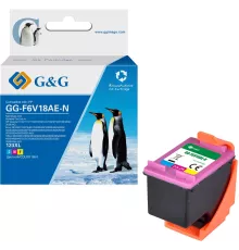 Картридж струйный G&G GG-F6V18AE-N 123XL голубой/пурпурный/желтый (18мл) для HP DJ 1210/1212/1212/2130/2131/2132/2133/2134/2630/3639 AIO;Envy 4510/4512/4516/4517/4520/4521/4522/4523/4524/4524/4525/4526/4527/4528/5010/5012/5014/5020/5030/5032/5034/5052/505