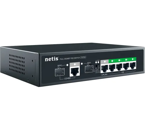 Коммутатор Netis P107GS 6x1Гбит/с 2SFP 4PoE 65W неуправляемый Коммутатор Netis P107GS 6x1Гбит/с 2SFP 4PoE 65W неуправляемый