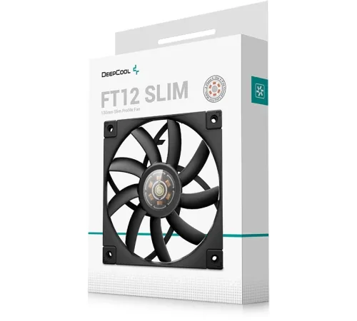 Вентилятор для корпуса Deepcool FT12 SLIM (120mm, 500-1850rpm, 23,2 дБ, PWM 4-pin, black) (R-FT12SLIM-BKWPN1-G)